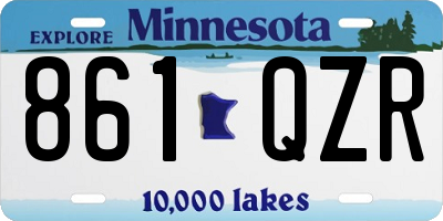 MN license plate 861QZR