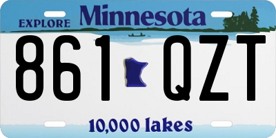 MN license plate 861QZT