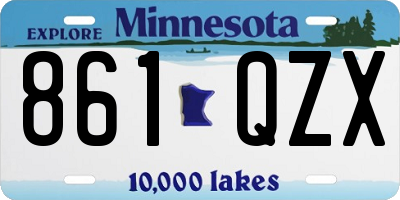 MN license plate 861QZX