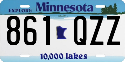 MN license plate 861QZZ