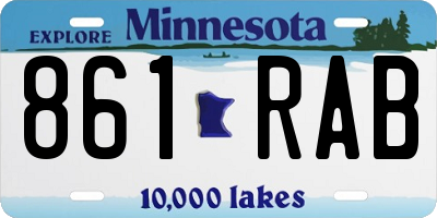 MN license plate 861RAB