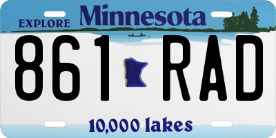 MN license plate 861RAD