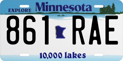 MN license plate 861RAE