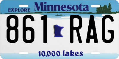 MN license plate 861RAG