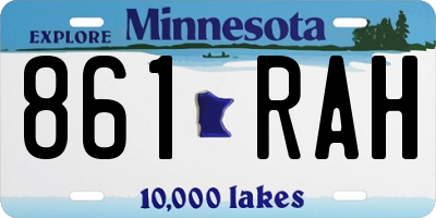 MN license plate 861RAH