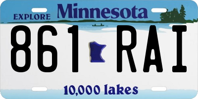 MN license plate 861RAI
