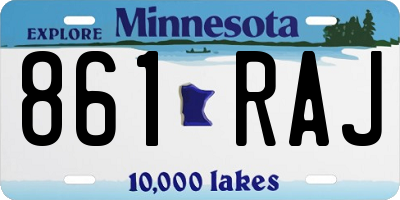 MN license plate 861RAJ