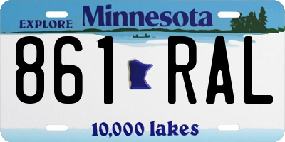 MN license plate 861RAL