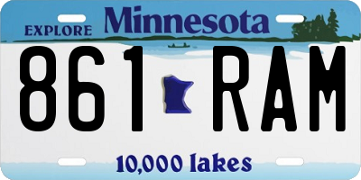 MN license plate 861RAM