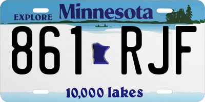 MN license plate 861RJF