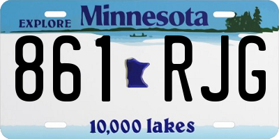 MN license plate 861RJG