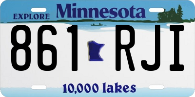 MN license plate 861RJI