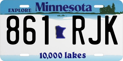 MN license plate 861RJK