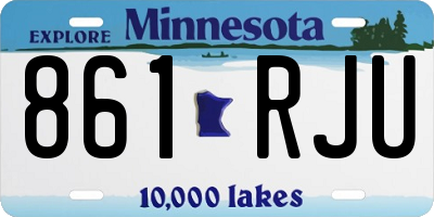 MN license plate 861RJU