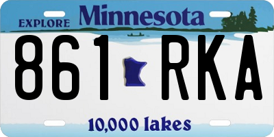 MN license plate 861RKA