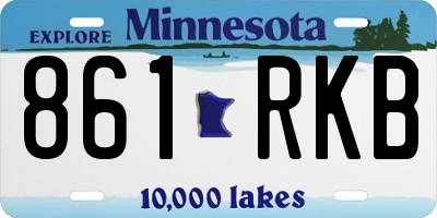 MN license plate 861RKB