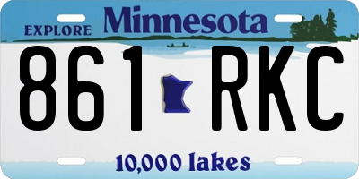 MN license plate 861RKC