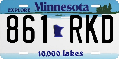 MN license plate 861RKD