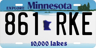 MN license plate 861RKE