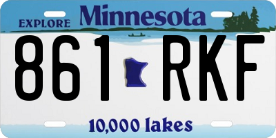 MN license plate 861RKF