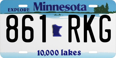 MN license plate 861RKG