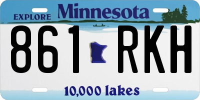 MN license plate 861RKH