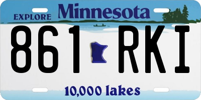 MN license plate 861RKI