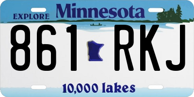 MN license plate 861RKJ