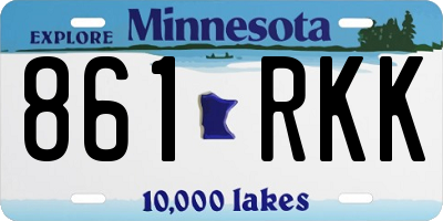 MN license plate 861RKK