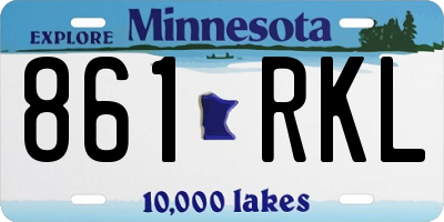 MN license plate 861RKL