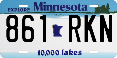 MN license plate 861RKN