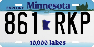 MN license plate 861RKP