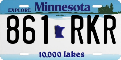MN license plate 861RKR