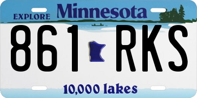 MN license plate 861RKS