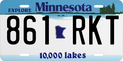 MN license plate 861RKT