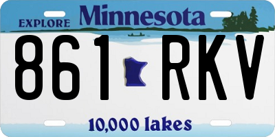 MN license plate 861RKV