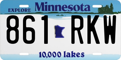 MN license plate 861RKW