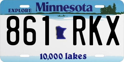 MN license plate 861RKX
