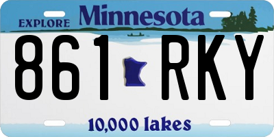 MN license plate 861RKY