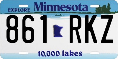 MN license plate 861RKZ