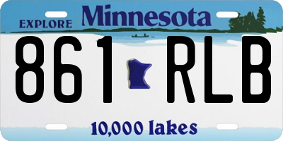 MN license plate 861RLB