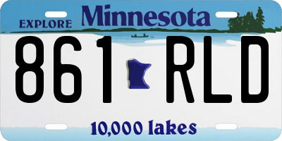 MN license plate 861RLD