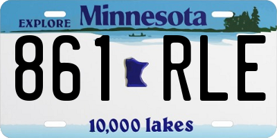 MN license plate 861RLE