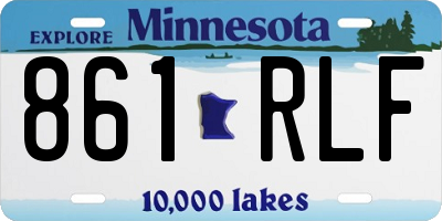 MN license plate 861RLF