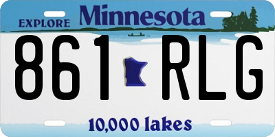 MN license plate 861RLG