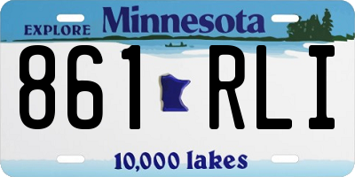 MN license plate 861RLI