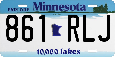 MN license plate 861RLJ