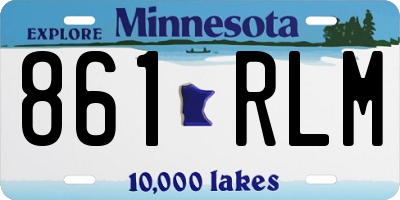 MN license plate 861RLM