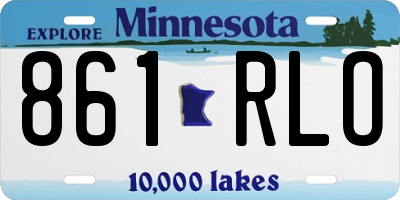 MN license plate 861RLO