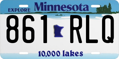 MN license plate 861RLQ